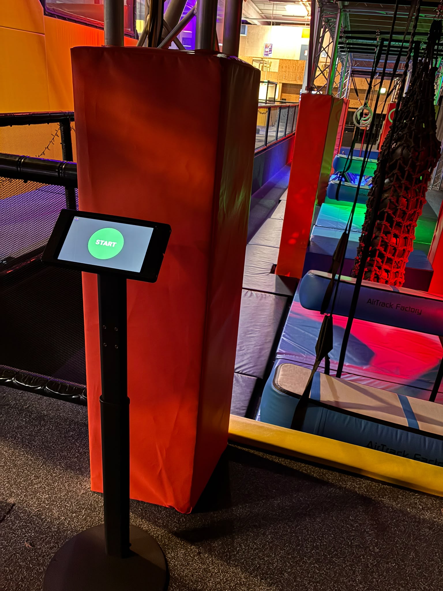 Laptime timing station in use